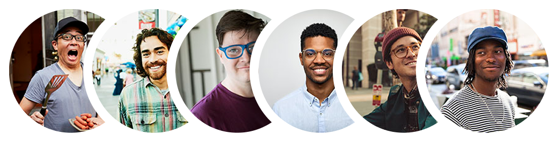 Verschiedene Bilder von Menschen