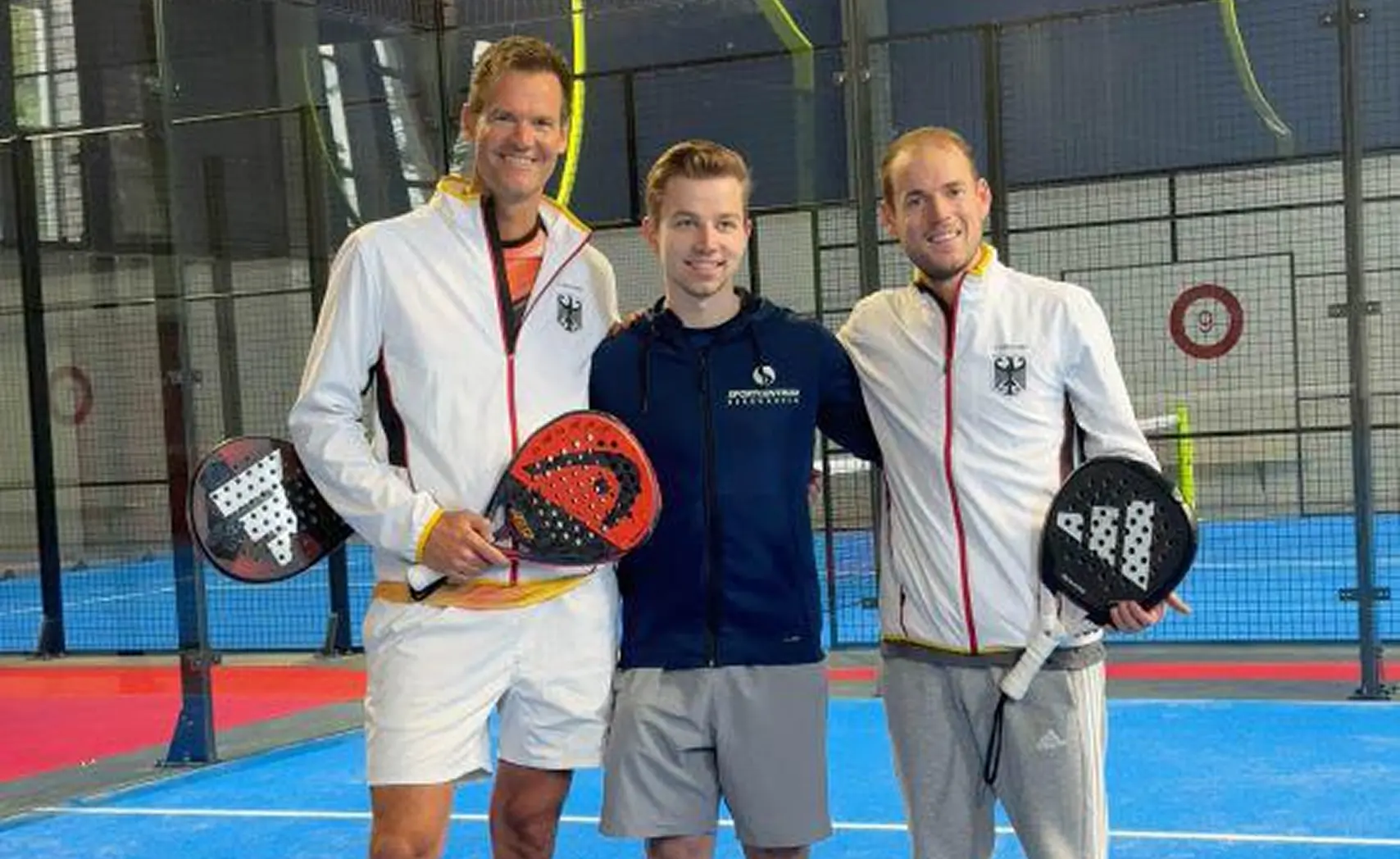 3 Männer beim Padeltreff