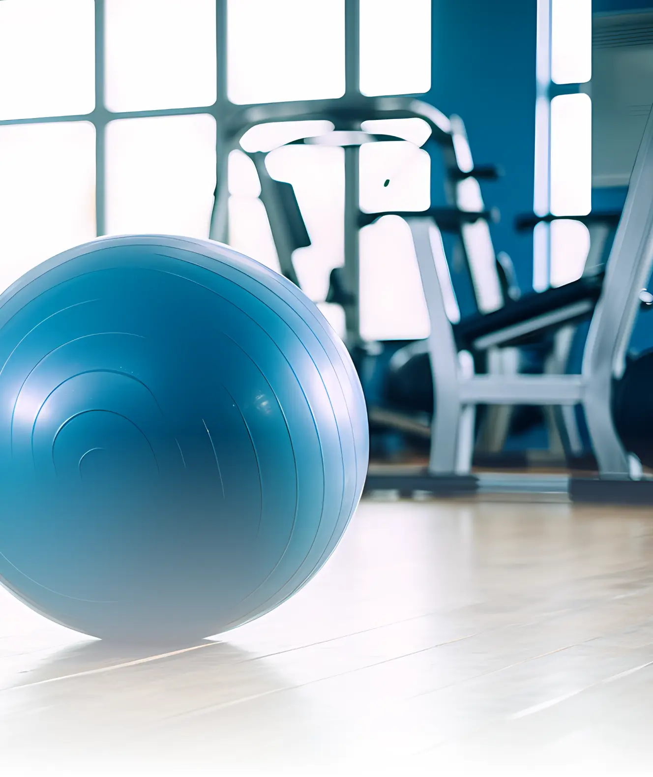 Gymnastik - Ball im Fitnessraum